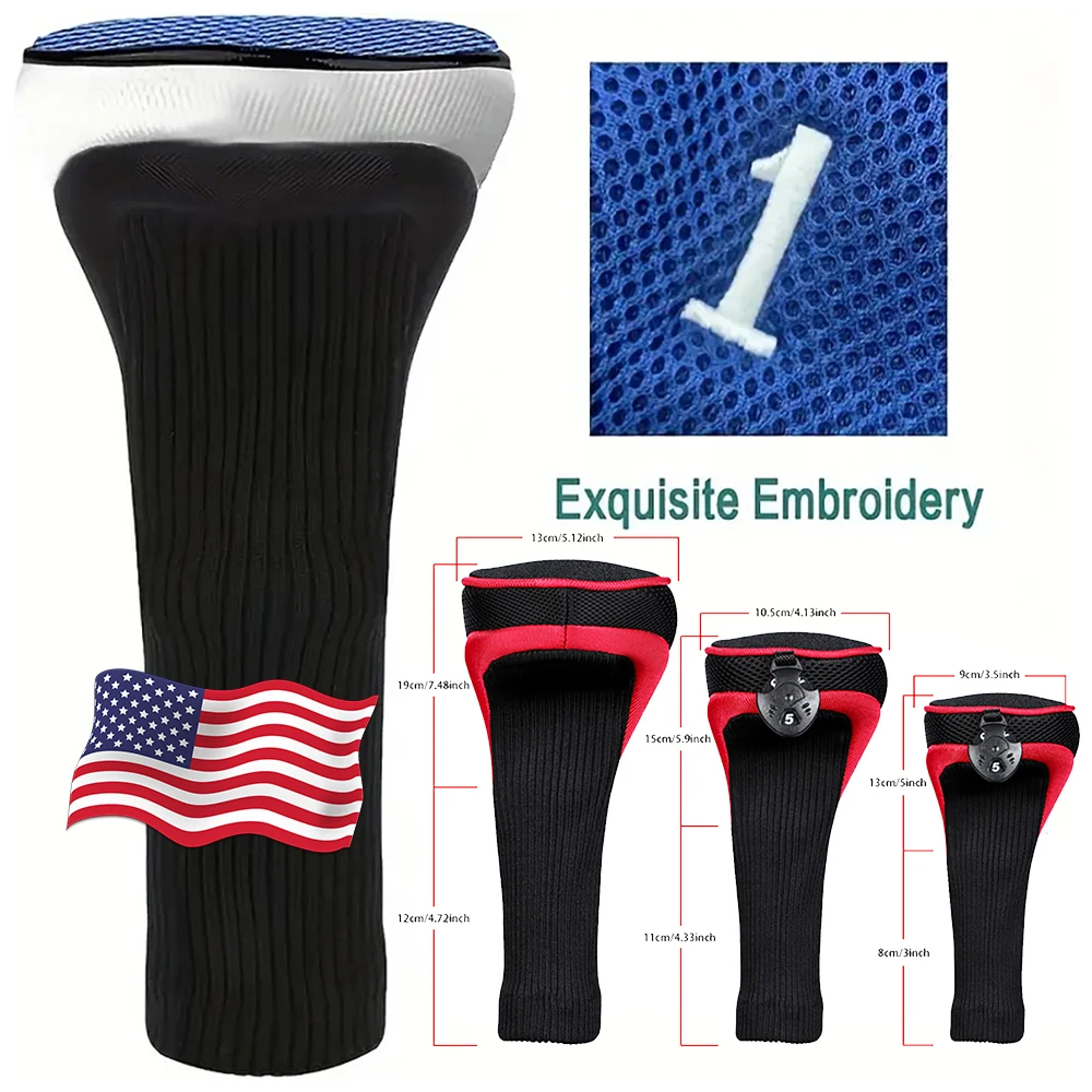 3pcs Golf Club Head Cover Set Driver Fairway Hybrid Headcovers Golf Accessories Interchangeable Tags Club Protection for Golfer
3pcs Golf Club Head Cover Set Driver Fairway Hybrid Headcovers Golf Accessories Interchangeable Tags Club Protection for Golfer