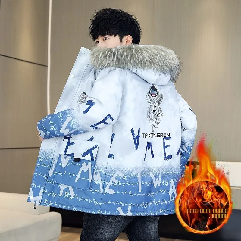 Thiened Fce Youth Jaet Men's Winter New Sle Mid-Length Parka Cotton Coat Trendy Brand Men's Cotton Clothes
Thiened Fce Youth Jaet Men's Winter New Sle Mid-Length Parka Cotton Coat Trendy Brand Men's Cotton Clothes