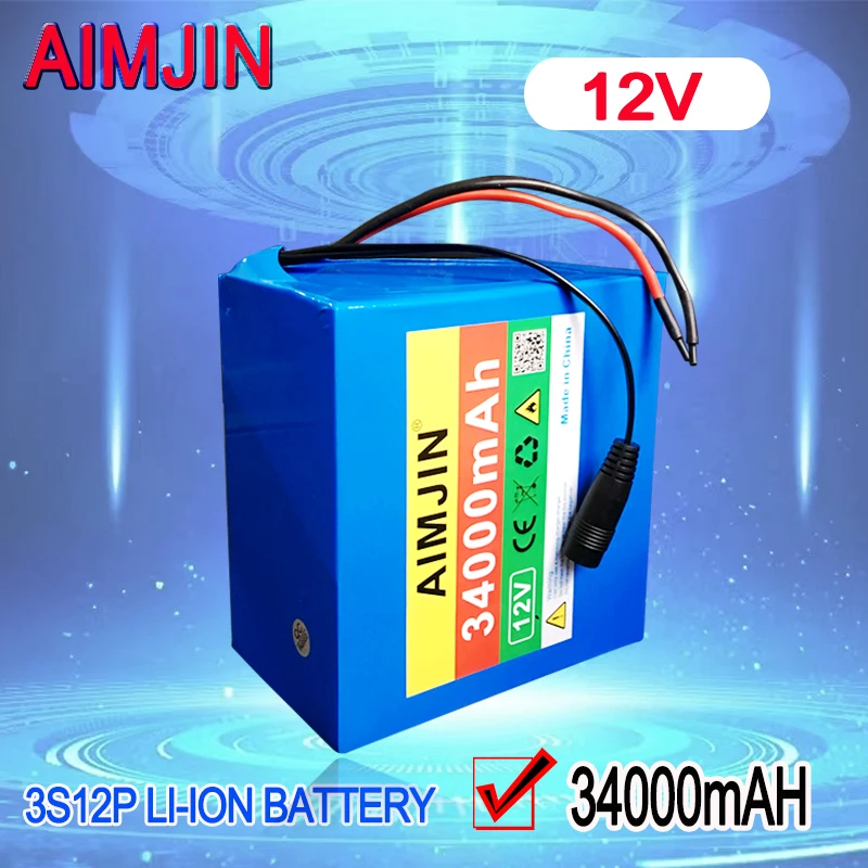 New Portable 3S12P 12V 34Ah 34000mAh Rechargeable Li-Ion Battery Pack, for LED Lamp Light Solar Street Light Backup Power etc
New Portable 3S12P 12V 34Ah 34000mAh Rechargeable Li-Ion Battery Pack, for LED Lamp Light Solar Street Light Backup Power etc