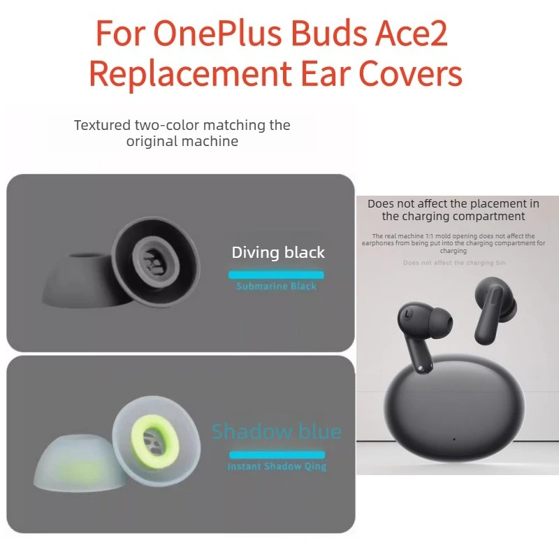 Soft Silicone Ear Tips for OnePlus Buds Ace2, Secure Fit Noise Isolation Replacement Ear Covers S/M/L
Soft Silicone Ear Tips for OnePlus Buds Ace2, Secure Fit Noise Isolation Replacement Ear Covers S/M/L