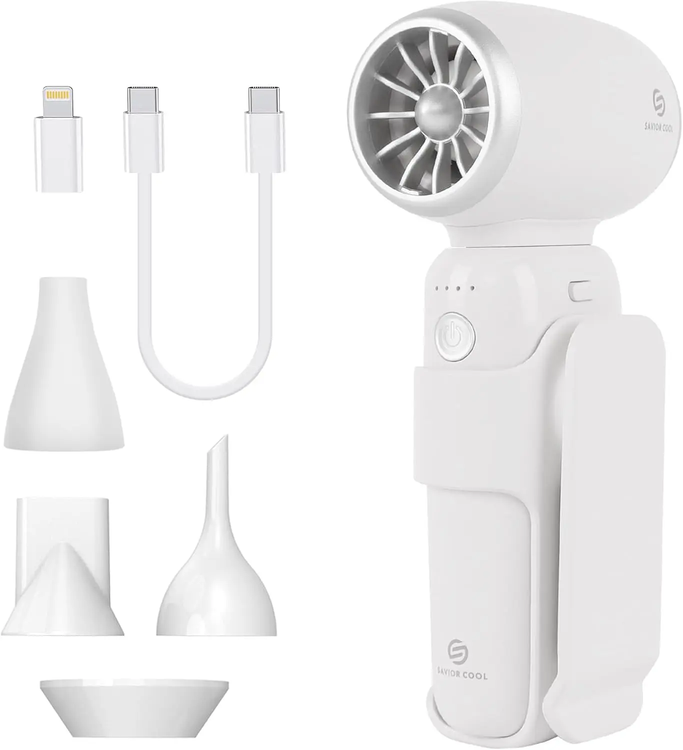 Portable Handheld Cooling Fan, 2-in-1 Turbo Mini Air Conditioner with 13000RPM, Travel Outdoor Fan for Women & Men (White)
Portable Handheld Cooling Fan, 2-in-1 Turbo Mini Air Conditioner with 13000RPM, Travel Outdoor Fan for Women & Men (White)