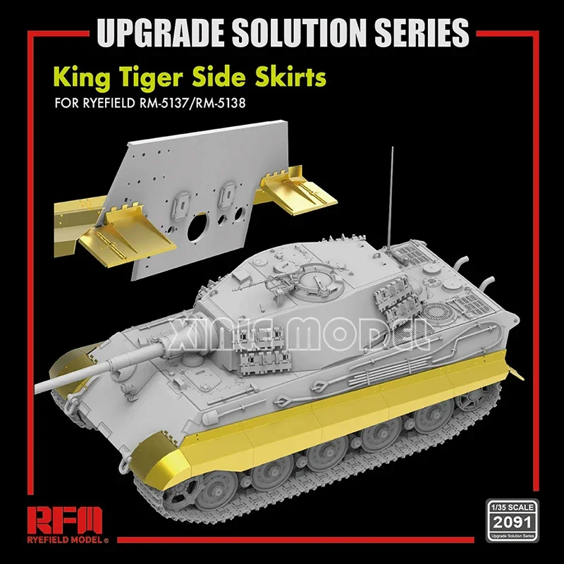Ryefield model RM-2091 Side Skirt Upgrade Parts Set for King Tiger kit (for RFM5137 & RFM5138) 1/35
Ryefield model RM-2091 Side Skirt Upgrade Parts Set for King Tiger kit (for RFM5137 & RFM5138) 1/35