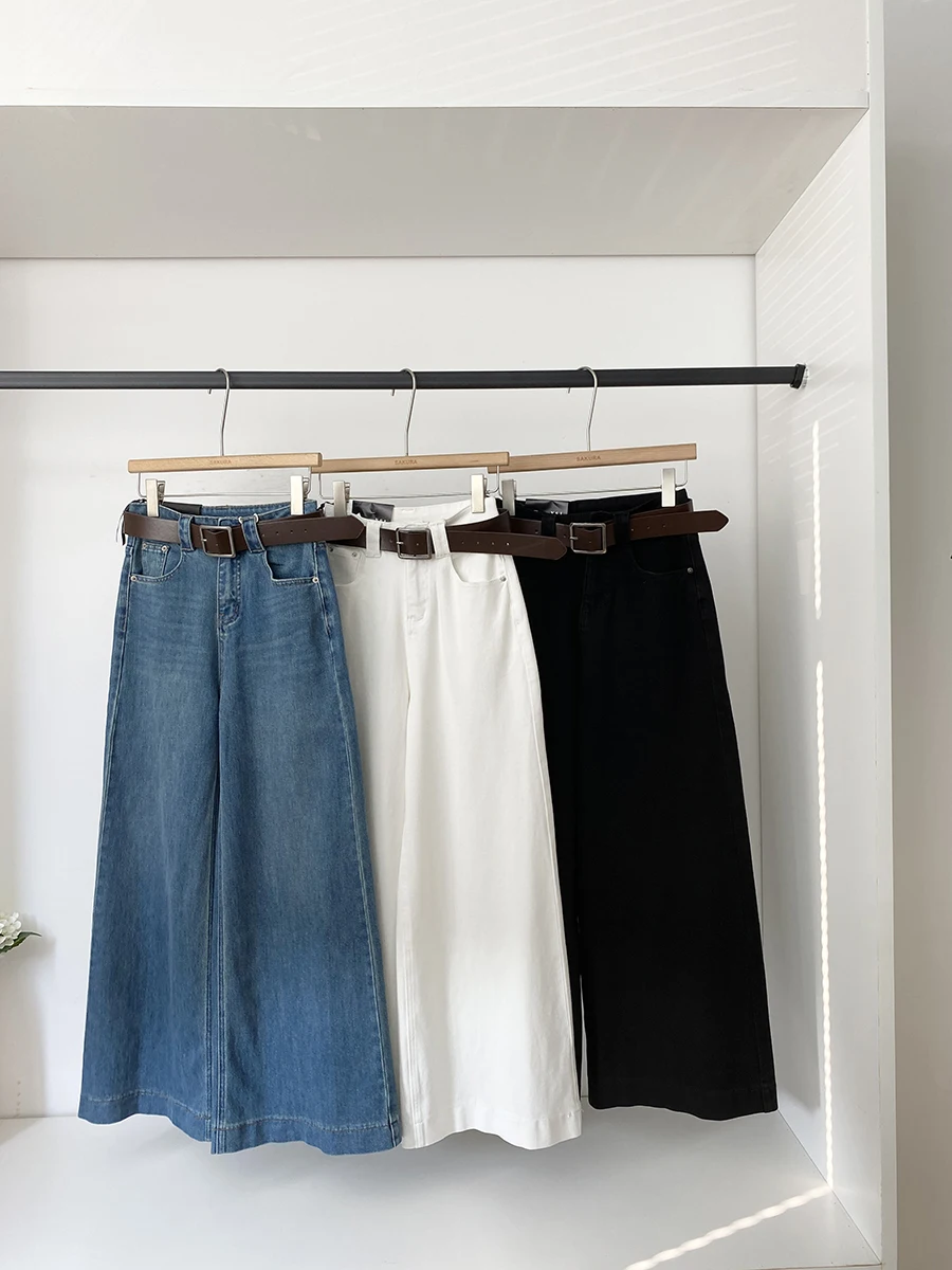 Spring 2026 High Waist Slim Fit Pure Color Retro Korean Style Women's Denim Pants Wide Leg Pants Elegant Versatile
Spring 2026 High Waist Slim Fit Pure Color Retro Korean Style Women's Denim Pants Wide Leg Pants Elegant Versatile