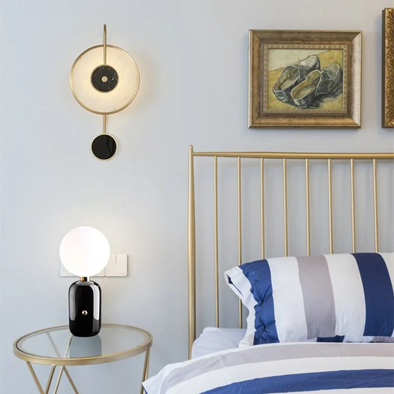 Living Room TV Background Wall All Copper Marble Wall Lamp Designer Creative Bedroom Bedside Decorative Lamp
Living Room TV Background Wall All Copper Marble Wall Lamp Designer Creative Bedroom Bedside Decorative Lamp