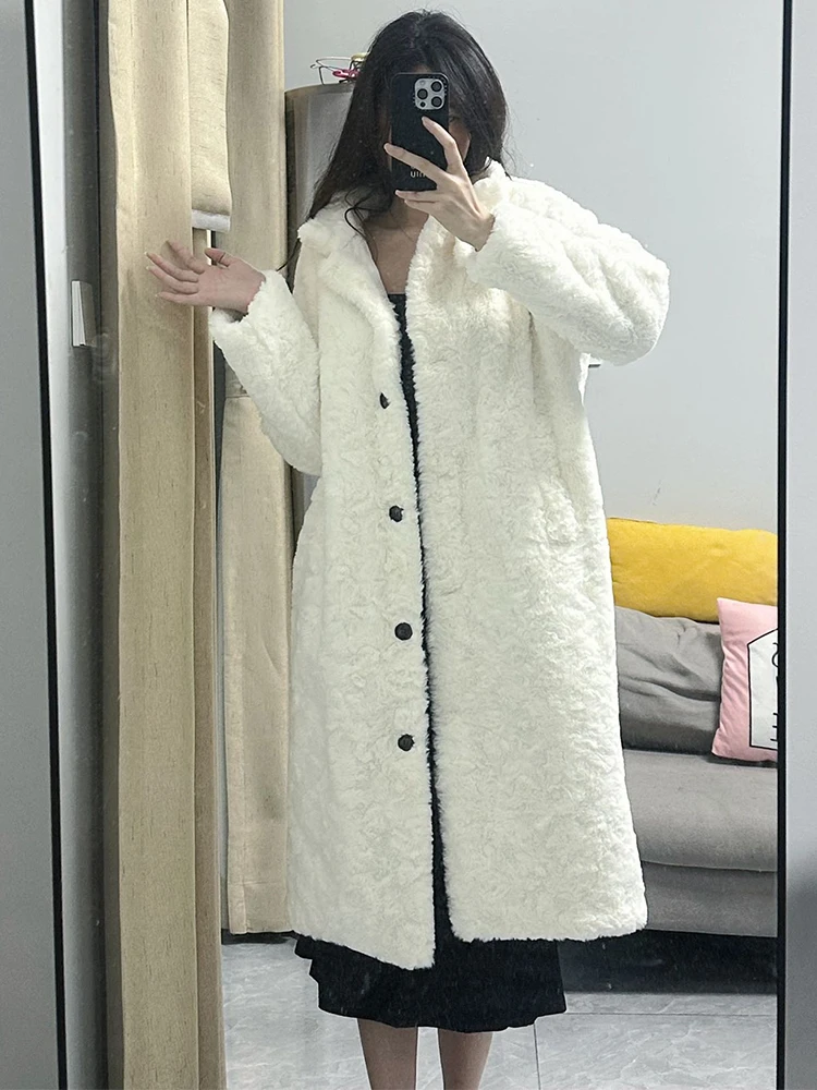 KING BRAND Autumn Winter Thickened Lamb Velvet Woolen Coat Long Sleeve Street Style Stand Collar Loose Women's Outerwear
KING BRAND Autumn Winter Thickened Lamb Velvet Woolen Coat Long Sleeve Street Style Stand Collar Loose Women's Outerwear