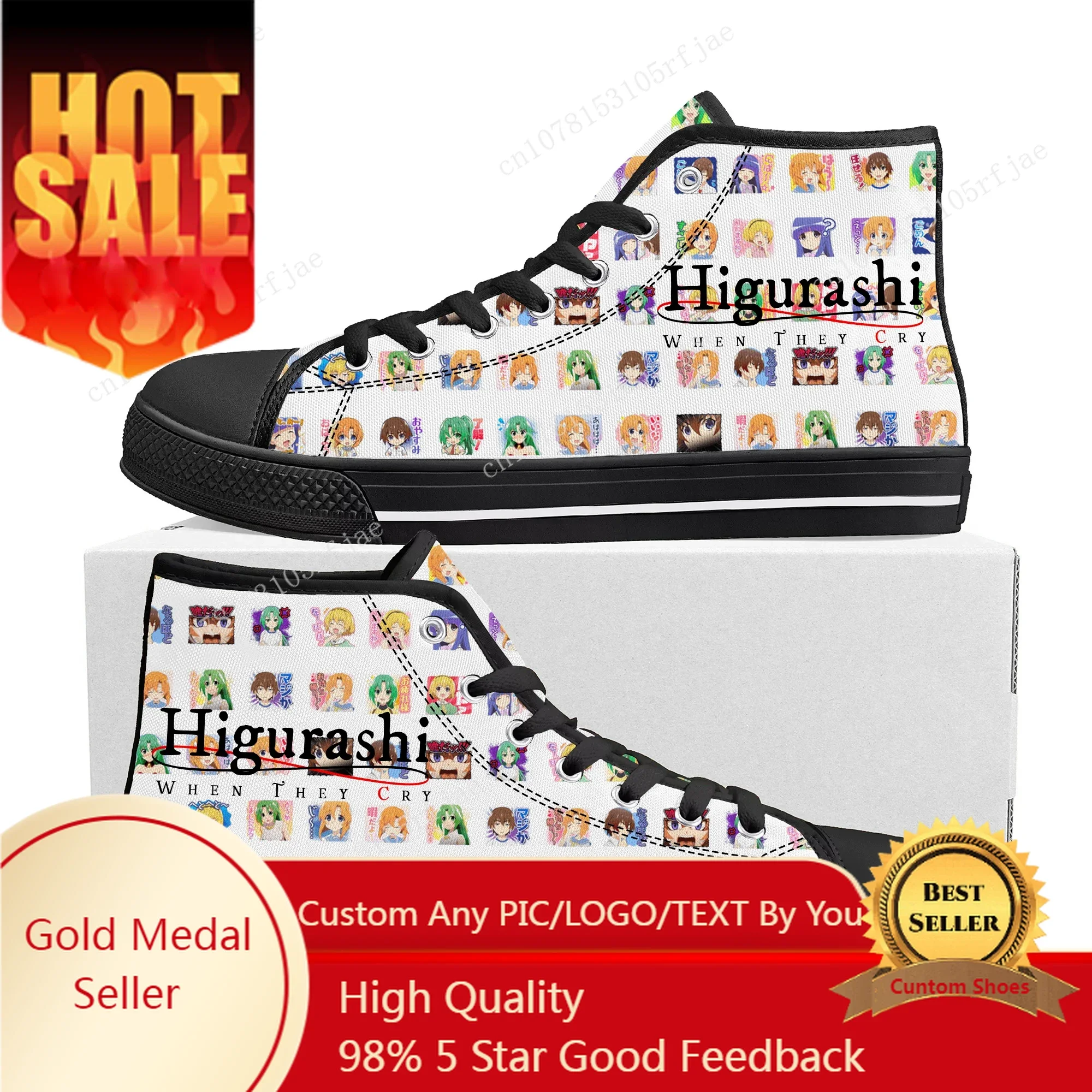 Higurashi When They Cry High Top Sneakers Cartoon Game Men Women Teenager High Quality Canvas Sneaker Custom Built Couple Shoes
Higurashi When They Cry High Top Sneakers Cartoon Game Men Women Teenager High Quality Canvas Sneaker Custom Built Couple Shoes