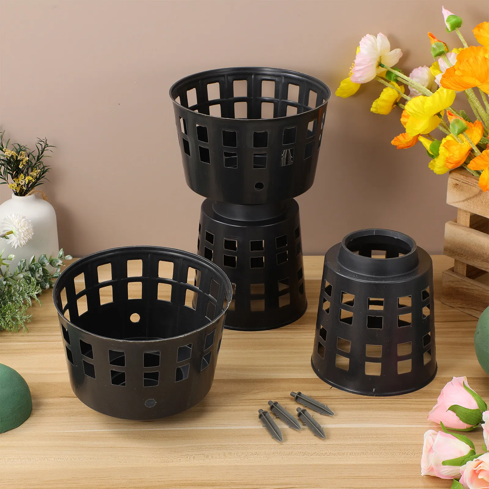 4Pcs Plastic Floral Fixing Holder Bouquet Bottom Base Lightweight Storage Friendly Flower Arrangement Liner for Ceremony Wedding
4Pcs Plastic Floral Fixing Holder Bouquet Bottom Base Lightweight Storage Friendly Flower Arrangement Liner for Ceremony Wedding
