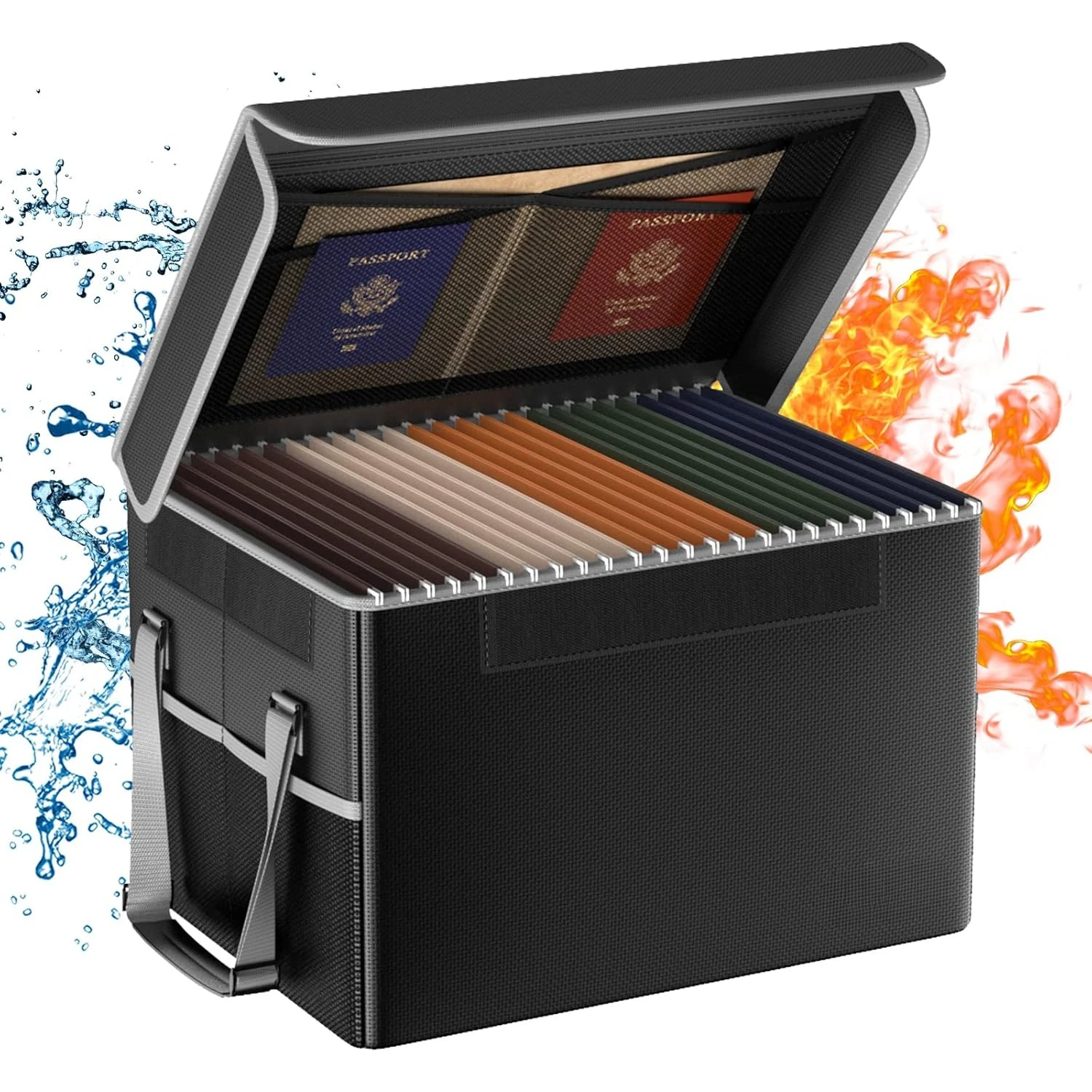File Box Fireproof File Storage Organizer with Lid,Collapsible Document Storage Filing Case for Hanging Letter/Legal Folders
File Box Fireproof File Storage Organizer with Lid,Collapsible Document Storage Filing Case for Hanging Letter/Legal Folders