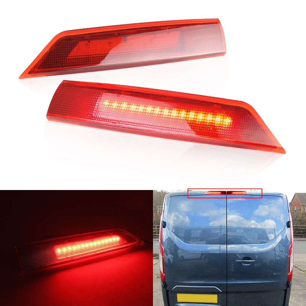 2PCS Red LED High Mount 3rd Additional Brake Light Rear Stop Signal Car Tail Lamp for Ford Transit/Tourneo Custom Wing/Barn Door
2PCS Red LED High Mount 3rd Additional Brake Light Rear Stop Signal Car Tail Lamp for Ford Transit/Tourneo Custom Wing/Barn Door
