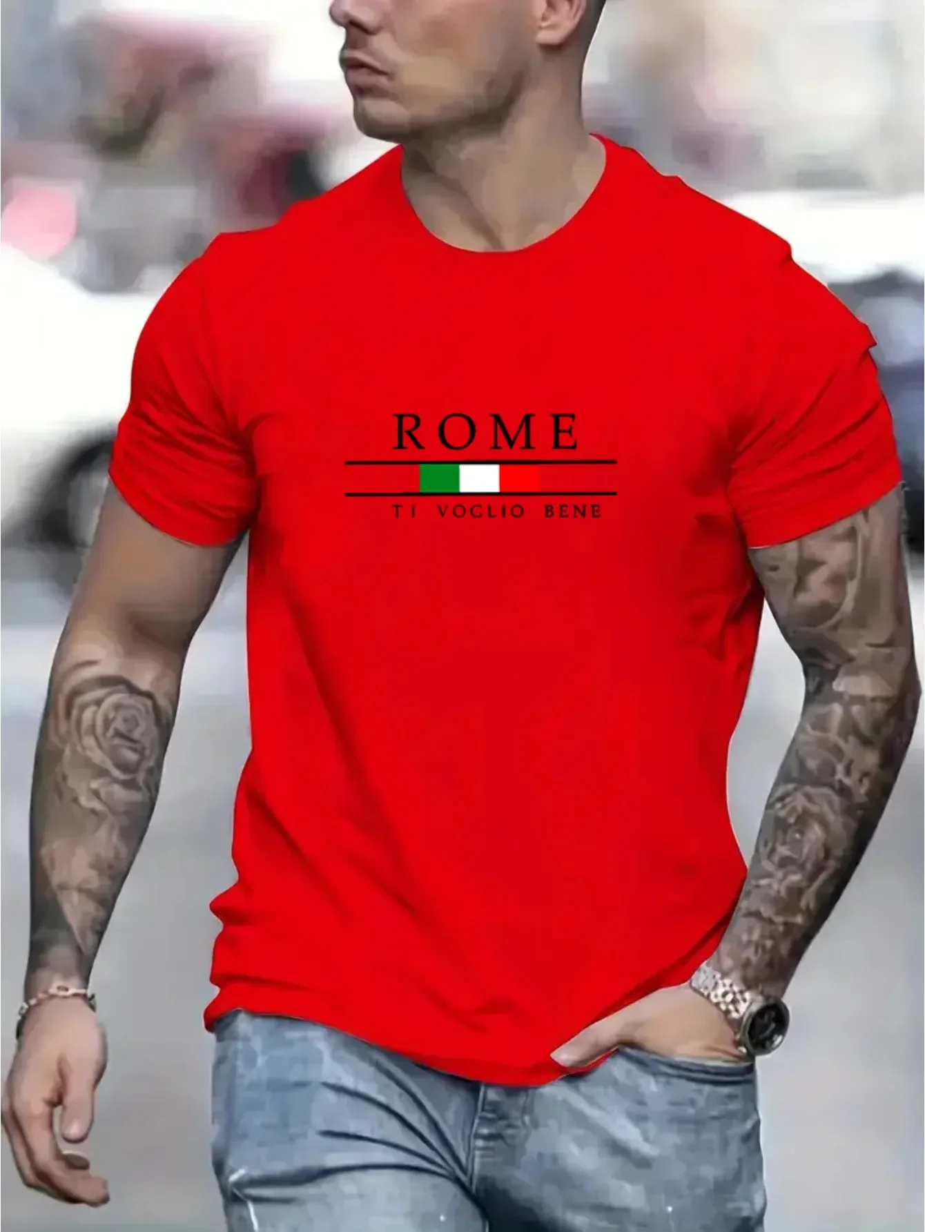 Men's summer loose fashion letter print T-shirt 100% cotton casual and comfortable round neck short-sleeved T-shirt
Men's summer loose fashion letter print T-shirt 100% cotton casual and comfortable round neck short-sleeved T-shirt