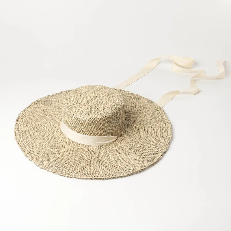 X387 Wide Brim Sun Hats Hand-woven Seagrass Straw Hats with Large Eaves and Flat Tops Panama Hat Outdoor Travel Beach Hats
X387 Wide Brim Sun Hats Hand-woven Seagrass Straw Hats with Large Eaves and Flat Tops Panama Hat Outdoor Travel Beach Hats