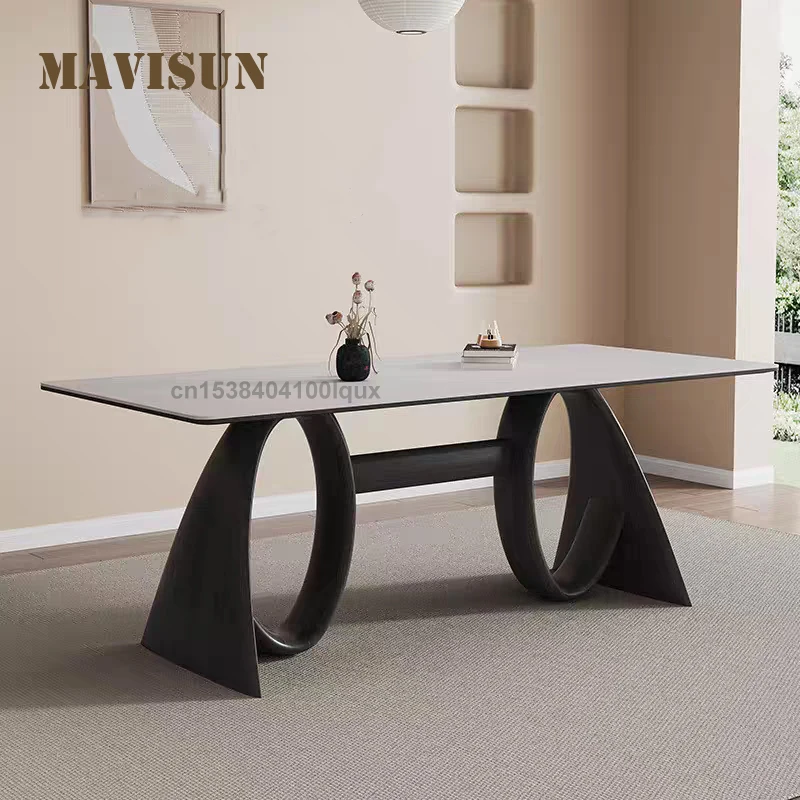 Mid - Century Style Solid Wood Frame Classic Black - And - White Color Scheme Rectangular Unique Black Arch - Leg Dining Table
Mid - Century Style Solid Wood Frame Classic Black - And - White Color Scheme Rectangular Unique Black Arch - Leg Dining Table