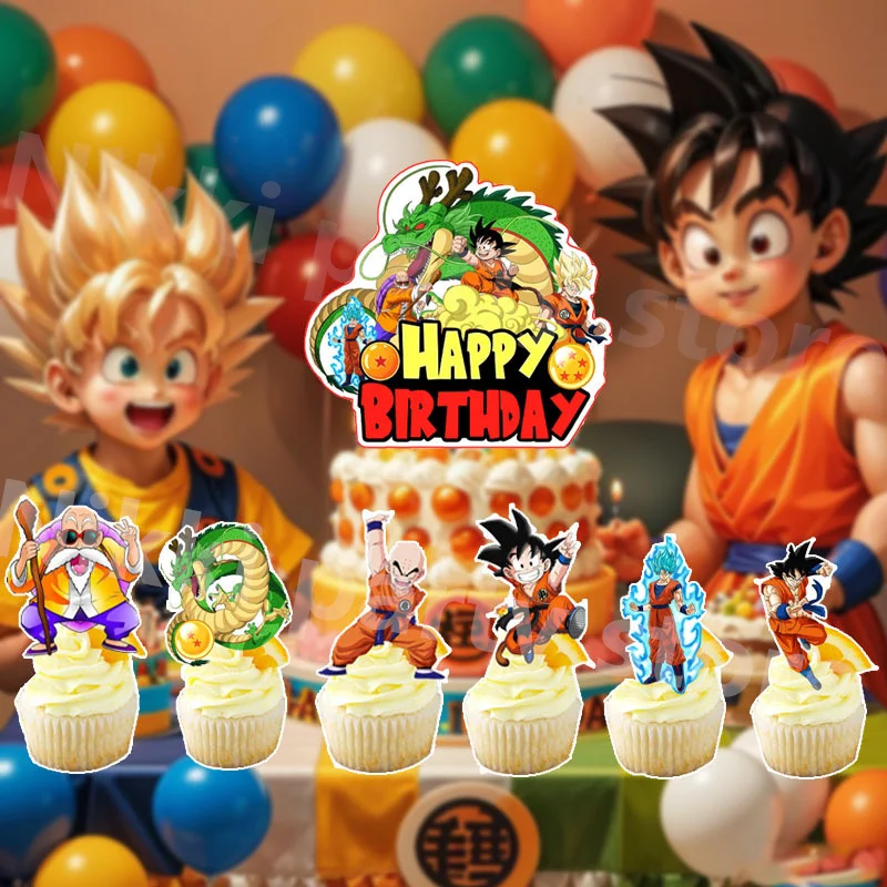 Dragon Ball Birthday Party Cake Topper Cupcake Socket Sets Banners Birthday Party Decorations Supplies Gifts Goku Balloons
Dragon Ball Birthday Party Cake Topper Cupcake Socket Sets Banners Birthday Party Decorations Supplies Gifts Goku Balloons