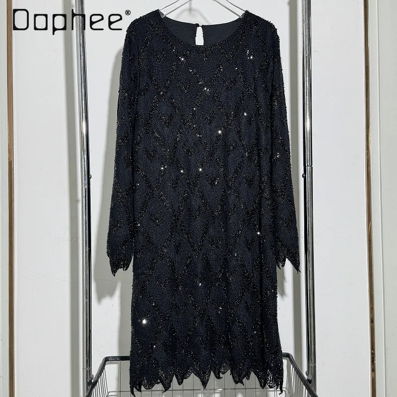 Fashion European American Heavy Sequin Beaded Dress for Women Unique Fashion Long Sleeve Loose Slim Mid-Length Irregular Dress
Fashion European American Heavy Sequin Beaded Dress for Women Unique Fashion Long Sleeve Loose Slim Mid-Length Irregular Dress