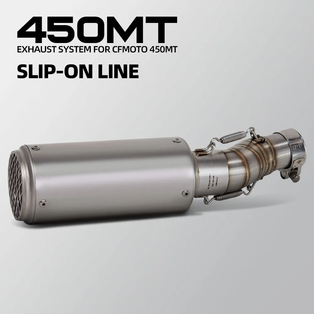 MT450 exhaust Slip on Line Project Muffler For CFMOTO 450MT MT450 IBEX450 motorcycke adapter middle link pipe moto accessories
MT450 exhaust Slip on Line Project Muffler For CFMOTO 450MT MT450 IBEX450 motorcycke adapter middle link pipe moto accessories
