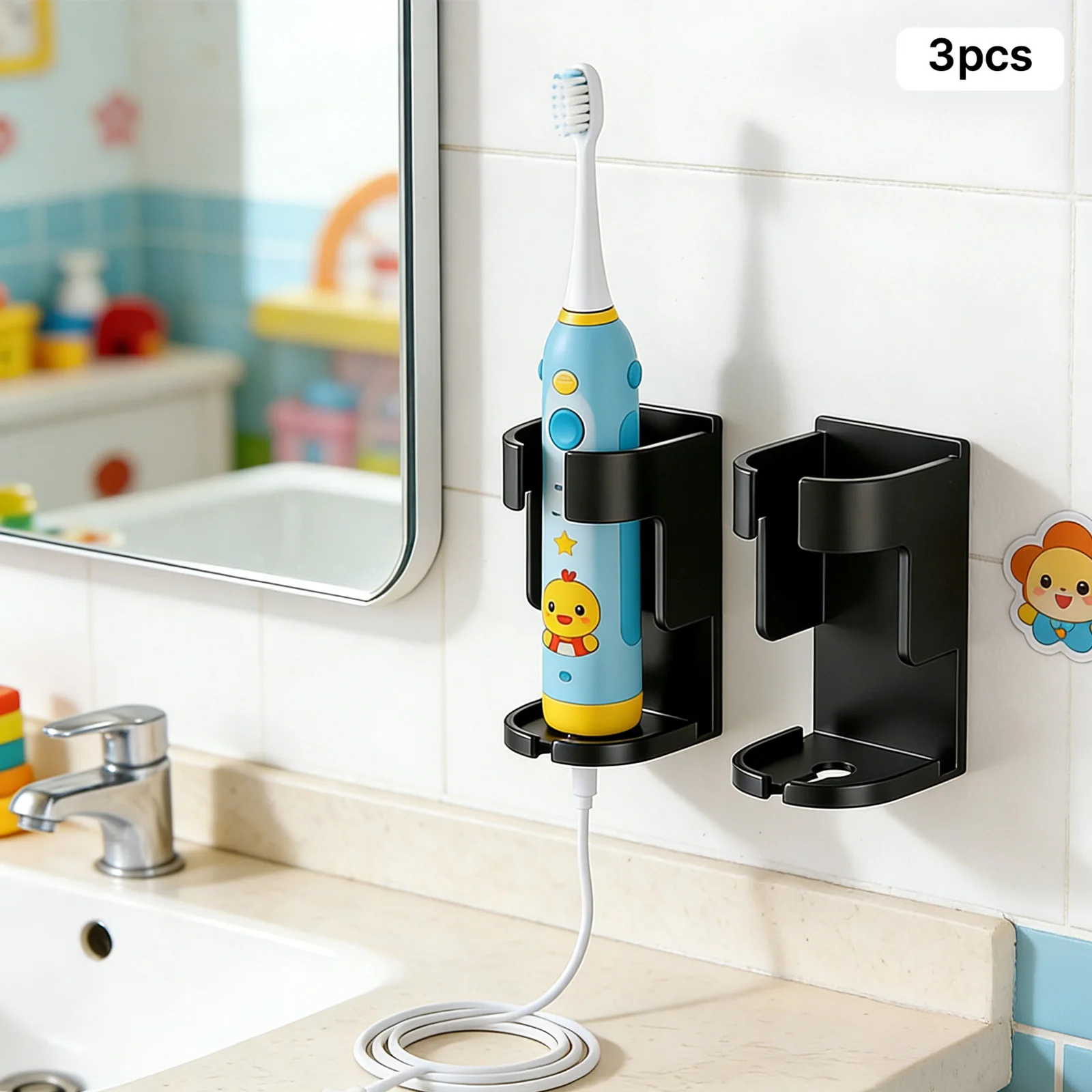 3pcs Ferrous Metal 4.4x4.2x7cm Punch-free Electric Toothbrush Rack Wall Hanging Storage Rack
3pcs Ferrous Metal 4.4x4.2x7cm Punch-free Electric Toothbrush Rack Wall Hanging Storage Rack