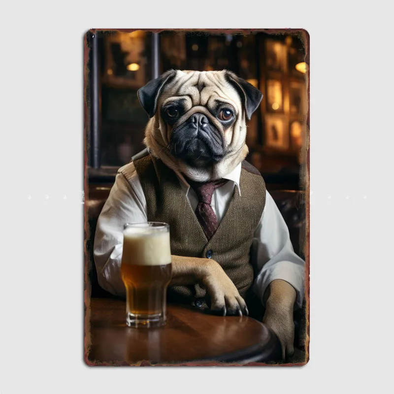 Pug in the Pub Vintage Retro Poster Metal Sign Garage Club Indoor Room Decoration Wall Decor Custom Home Decor
Pug in the Pub Vintage Retro Poster Metal Sign Garage Club Indoor Room Decoration Wall Decor Custom Home Decor