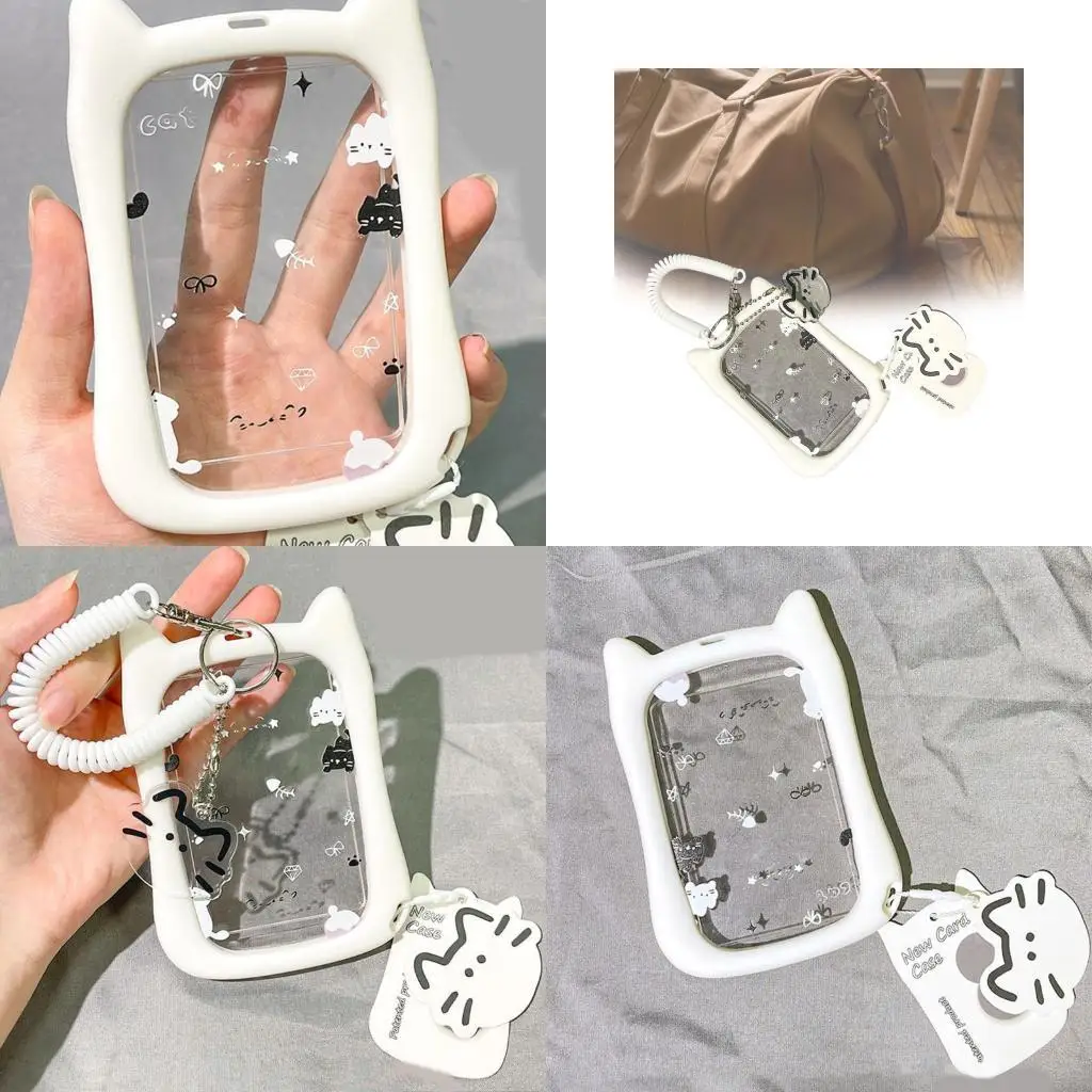 D46D Transparent Cats Ear Campus Card Holder With Detachable Lanyard Card Sleeve For Students Bus Subway Accessories
D46D Transparent Cats Ear Campus Card Holder With Detachable Lanyard Card Sleeve For Students Bus Subway Accessories
