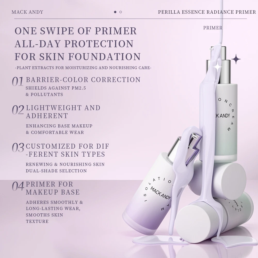MACK ANDY Hydrating Face Primer Makeup Primer for Flawless Smooth Skin & Long-Lasting Moisturizes Fills In Pores Fine Lines
MACK ANDY Hydrating Face Primer Makeup Primer for Flawless Smooth Skin & Long-Lasting Moisturizes Fills In Pores Fine Lines
