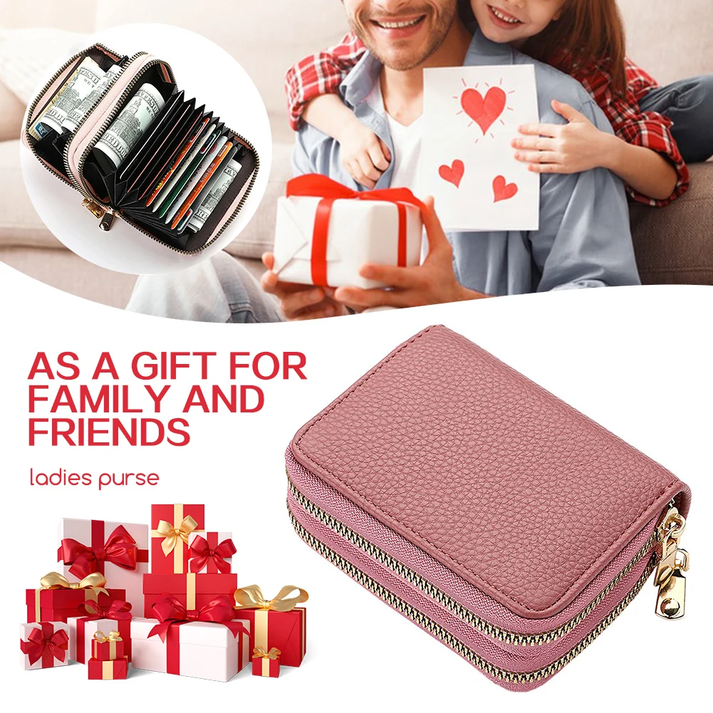 Ladies' Double Zipper Accordion Card Holder Multifunctional Compact Cute Coin Purse For Dating Outgoing
Ladies' Double Zipper Accordion Card Holder Multifunctional Compact Cute Coin Purse For Dating Outgoing