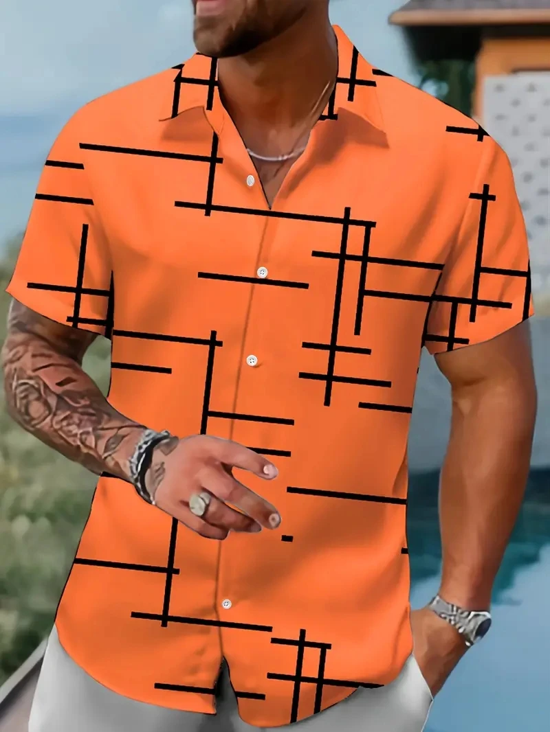Повседневная полосатая рубашка на пуговицах, летняя мужская рубашка, одежда 2025, гавайская пляжная рубашка, большие размеры, рубашки с короткими рукавами для отдыха, топ
Повседневная полосатая рубашка на пуговицах, летняя мужская рубашка, одежда 2025, гавайская пляжная рубашка, большие размеры, рубашки с короткими рукавами для отдыха, топ