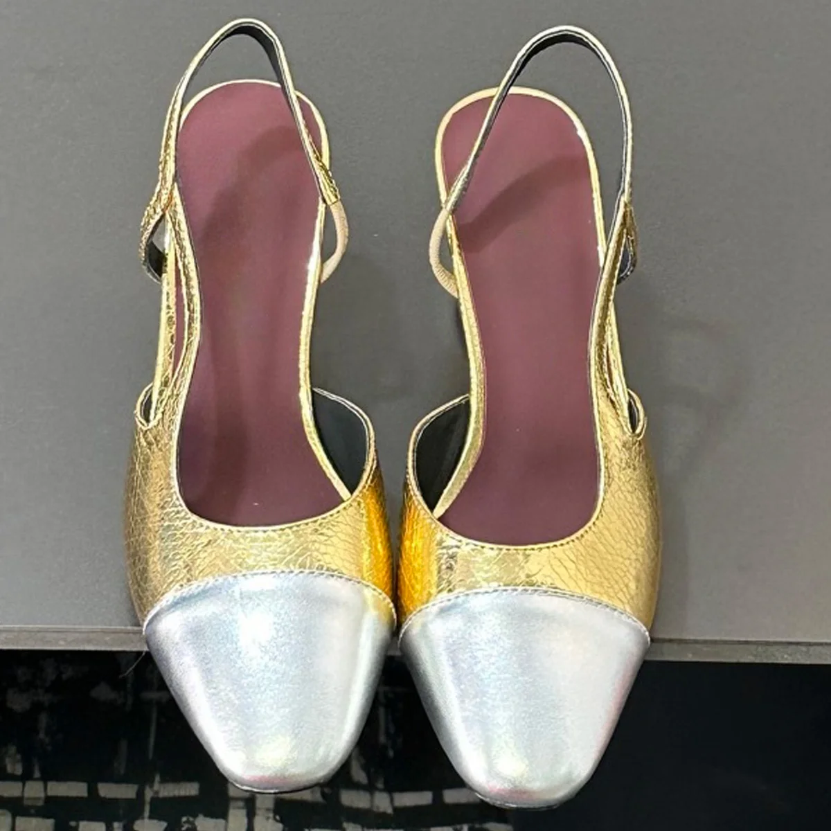 2026 Women's Two-Tone Metallic Cap-Toe Square Slingback Block Heel Pumps,Retro Daily Date Evening Party Summer Shoes YYT25110434
2026 Women's Two-Tone Metallic Cap-Toe Square Slingback Block Heel Pumps,Retro Daily Date Evening Party Summer Shoes YYT25110434