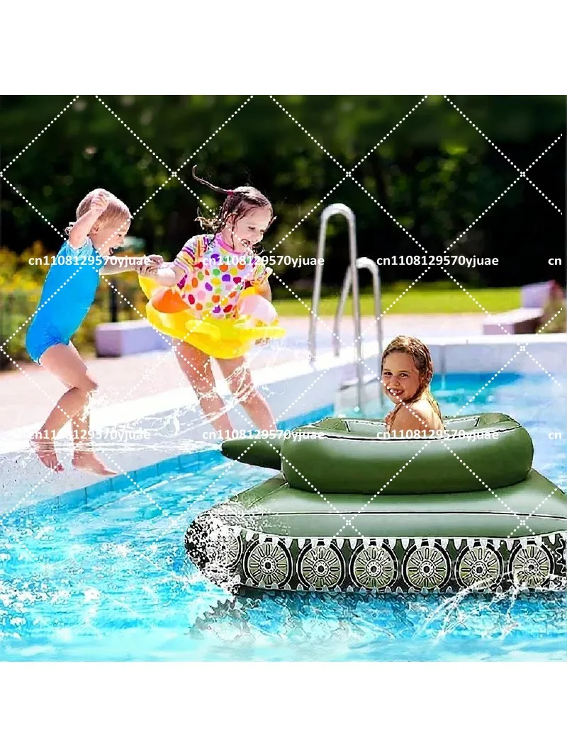 Inflatable Tank Water Spray Float Swimming Ring for Kids Pool Toys Water Fight
Inflatable Tank Water Spray Float Swimming Ring for Kids Pool Toys Water Fight
