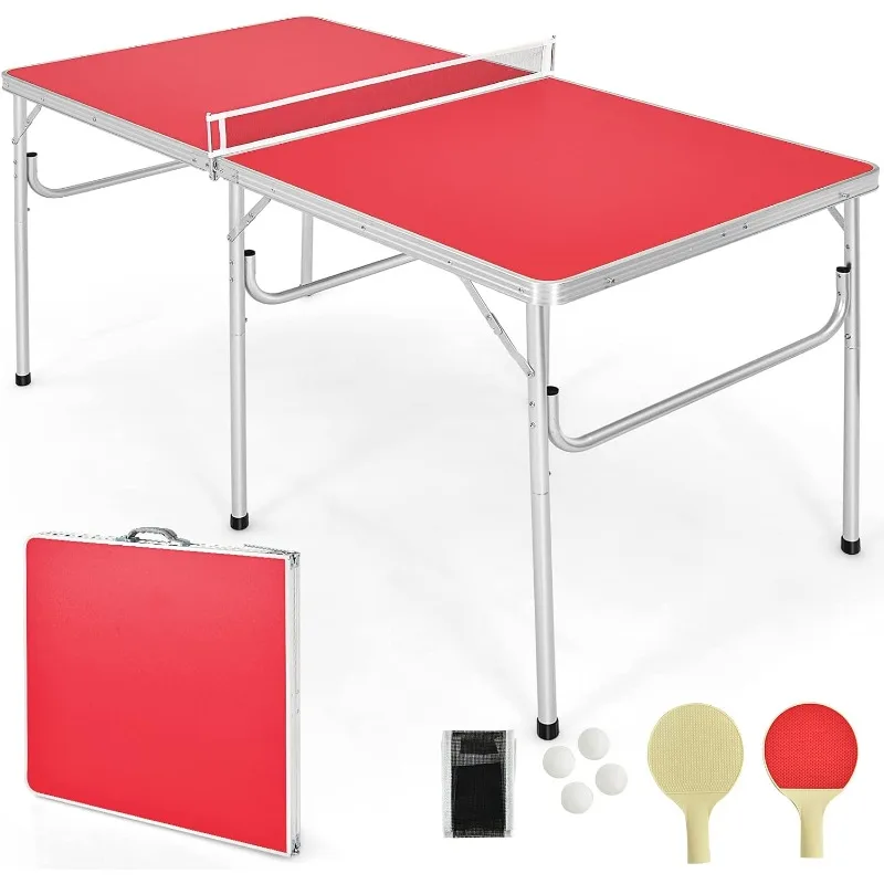 Goplus Foldable Ping Pong Table, 100% Preassembled, Table Tennis Table with Net, 2 Paddles, Ping Pong Balls,
Goplus Foldable Ping Pong Table, 100% Preassembled, Table Tennis Table with Net, 2 Paddles, Ping Pong Balls,