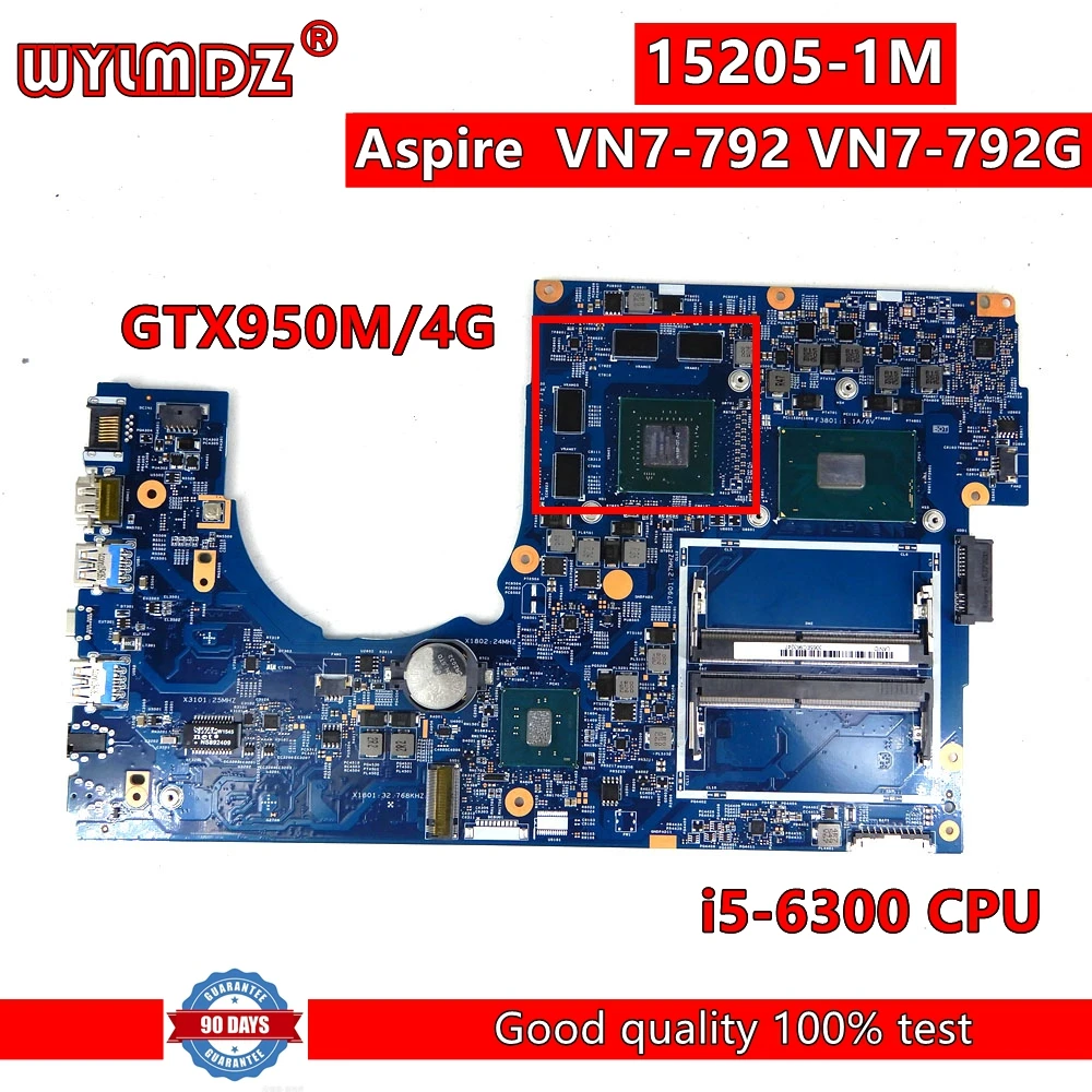 15205-1M i5-6300HQ ЦП GTX960M GPU материнская плата для ACER Aspire Φ материнская плата протестирована ОК
15205-1M i5-6300HQ ЦП GTX960M GPU материнская плата для ACER Aspire Φ материнская плата протестирована ОК