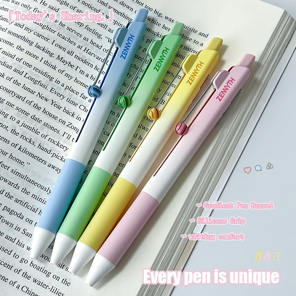 4pcs Aesthetic Gradient Series Gel Pens 0.5mm CS Tip Smooth Writing Black Color Ink Pens with Roller Clip Stationery A3305
4pcs Aesthetic Gradient Series Gel Pens 0.5mm CS Tip Smooth Writing Black Color Ink Pens with Roller Clip Stationery A3305
