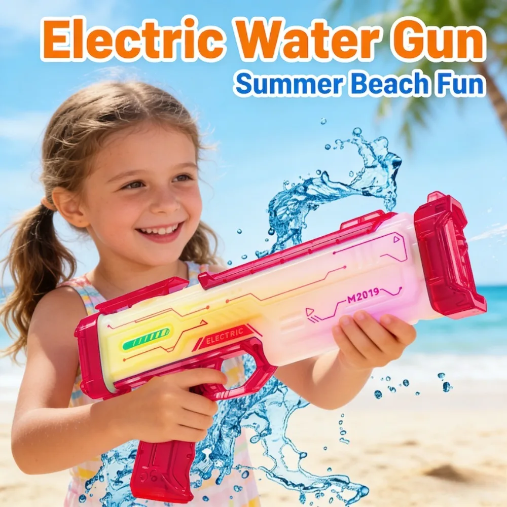 Fully Automatic Electric Water Gun Toy with LED Light & Sound 500ML High Capacity Summer Outdoor Water Fights Toy for Kid Adult
Fully Automatic Electric Water Gun Toy with LED Light & Sound 500ML High Capacity Summer Outdoor Water Fights Toy for Kid Adult