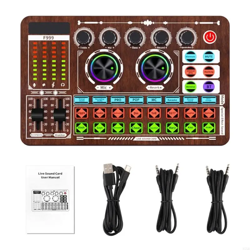 97QB User Friendly Live Sound Card with Balance,Voice Effects for Enhances Live Performances Professional Equipments
97QB User Friendly Live Sound Card with Balance,Voice Effects for Enhances Live Performances Professional Equipments