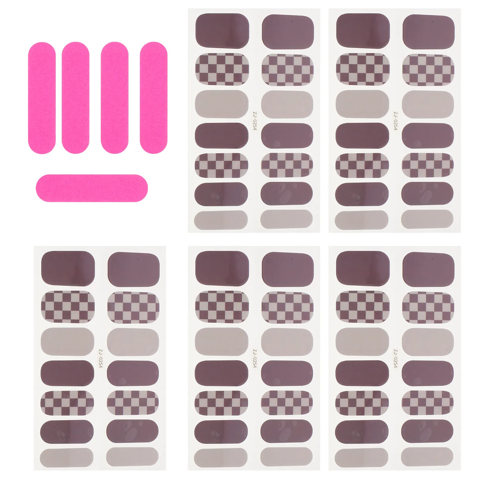 5 Sheets Waterproof Nail Polish Film Plaid Nail Stickers Full Cover Decals DIY Manicure Accessories for Birthday Dance
5 Sheets Waterproof Nail Polish Film Plaid Nail Stickers Full Cover Decals DIY Manicure Accessories for Birthday Dance