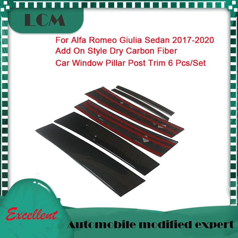 For Alfa Romeo Giulia 2017-2020 Dry Carbon Fiber Door Pillar Panel Trim Car Accessories Exterior Decorative Sticker 6 Pcs/Set
For Alfa Romeo Giulia 2017-2020 Dry Carbon Fiber Door Pillar Panel Trim Car Accessories Exterior Decorative Sticker 6 Pcs/Set