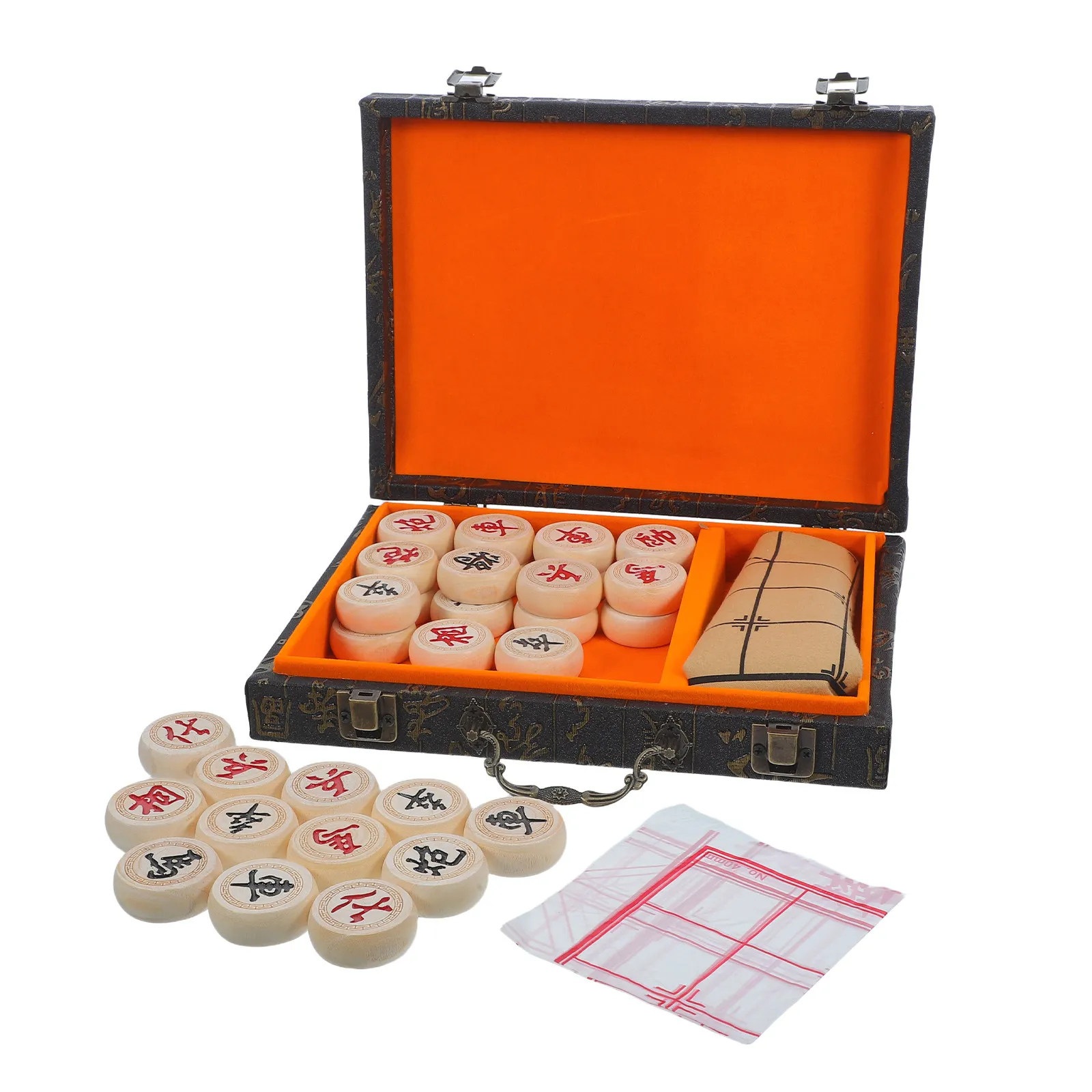 1Set Wooden Chinese Xiangqi Chess Set PU Board Traditional Handmade Wood Pieces Portable Travel Family Gift
1Set Wooden Chinese Xiangqi Chess Set PU Board Traditional Handmade Wood Pieces Portable Travel Family Gift