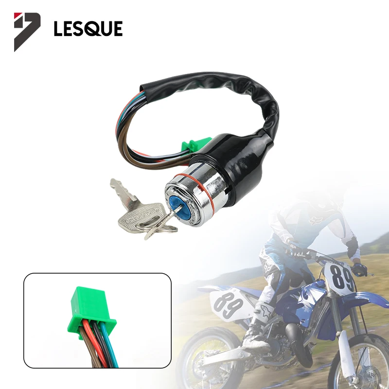 LESQUE Pit Dirt Bike, переключатель зажигания, электрический замок для стартера, 6-контактный провод для квадроцикла 50cc-150cc, 4-колесного квадроцикла, электрического скутера 
LESQUE Pit Dirt Bike, переключатель зажигания, электрический замок для стартера, 6-контактный провод для квадроцикла 50cc-150cc, 4-колесного квадроцикла, электрического скутера