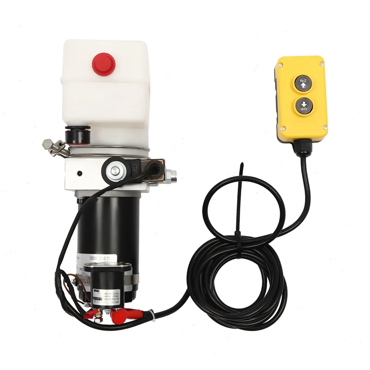 800W Electric Hydraulic Pump with 1.58Qt Fuel Tank and Remote Control , Single-acting Power Unit for Power Up & Gravity Down
800W Electric Hydraulic Pump with 1.58Qt Fuel Tank and Remote Control , Single-acting Power Unit for Power Up & Gravity Down