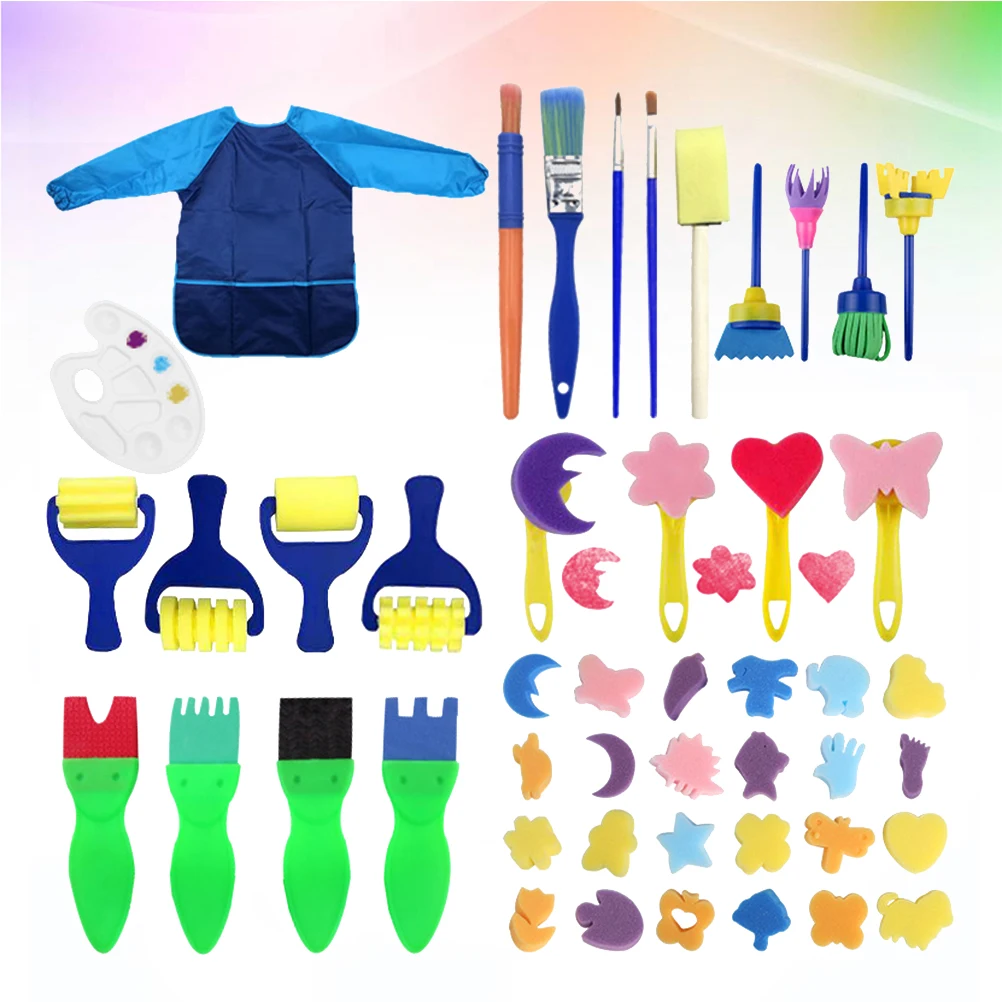 47 pcs DIY Picture Supplies Painting Set Sponge Seal Washable Blue Tools Kids Craft Gifts Educational Toys
47 pcs DIY Picture Supplies Painting Set Sponge Seal Washable Blue Tools Kids Craft Gifts Educational Toys