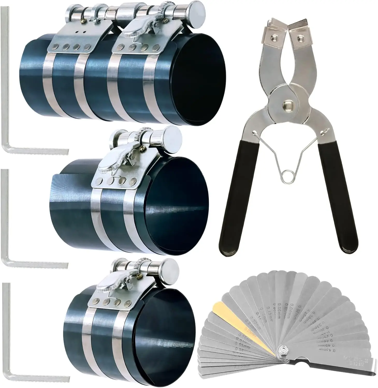 8 шт. набор инструментов для компрессора и установки поршневых колец с гаечным ключом, щуп для ремонта двигателя автомобиля
8 шт. набор инструментов для компрессора и установки поршневых колец с гаечным ключом, щуп для ремонта двигателя автомобиля