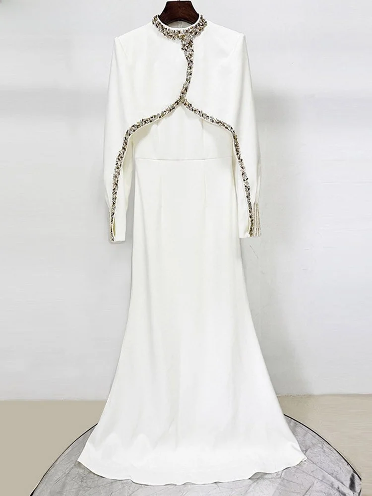 Длинное вечернее платье Ele с драпировкой и бриллиантами, украшенное бриллиантами, платье знаменитости с вышивкой и пайетками длиной до пола
Длинное вечернее платье Ele с драпировкой и бриллиантами, украшенное бриллиантами, платье знаменитости с вышивкой и пайетками длиной до пола