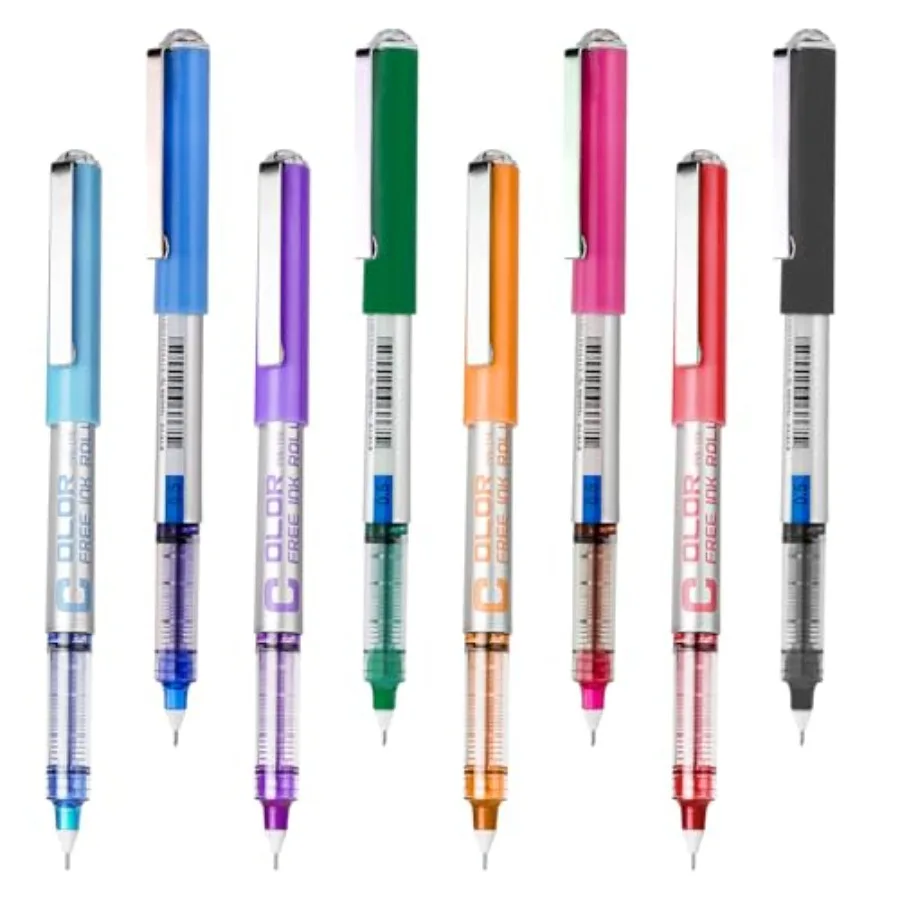 0.5mm Liquid Ink Rollerball Pens 8 Assorted Colors, Needle Tip Pen Extra Fine Point Quick Dry, Ink Pens Fine Point Smooth Writi
0.5mm Liquid Ink Rollerball Pens 8 Assorted Colors, Needle Tip Pen Extra Fine Point Quick Dry, Ink Pens Fine Point Smooth Writi