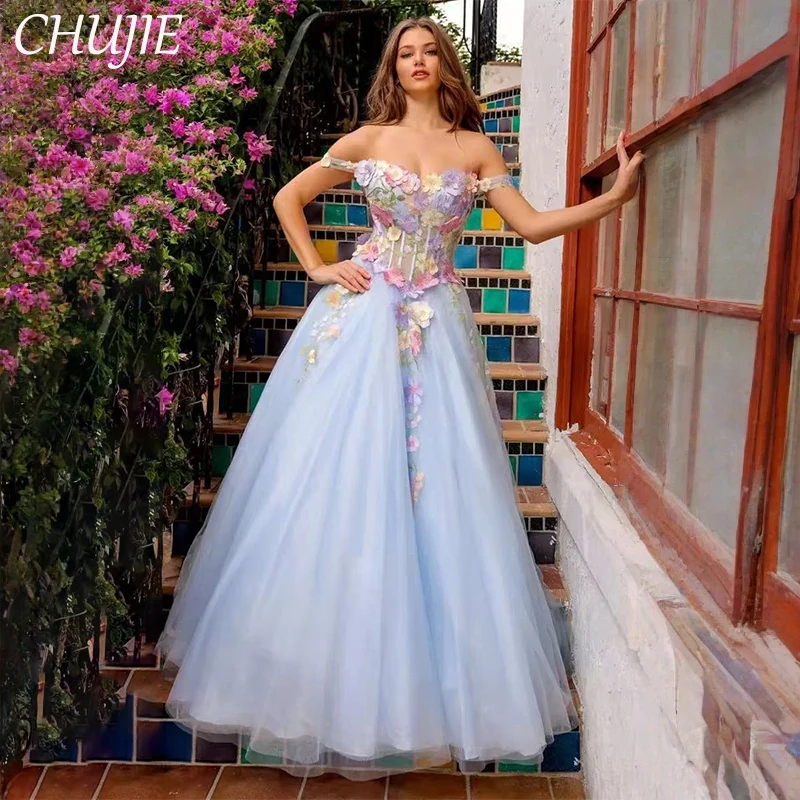 Applique Flowers Women Prom Dress Evening Dresses Summer Beach Wedding Party Gowns A Line Customized Celebirty Birthday Dress
Applique Flowers Women Prom Dress Evening Dresses Summer Beach Wedding Party Gowns A Line Customized Celebirty Birthday Dress