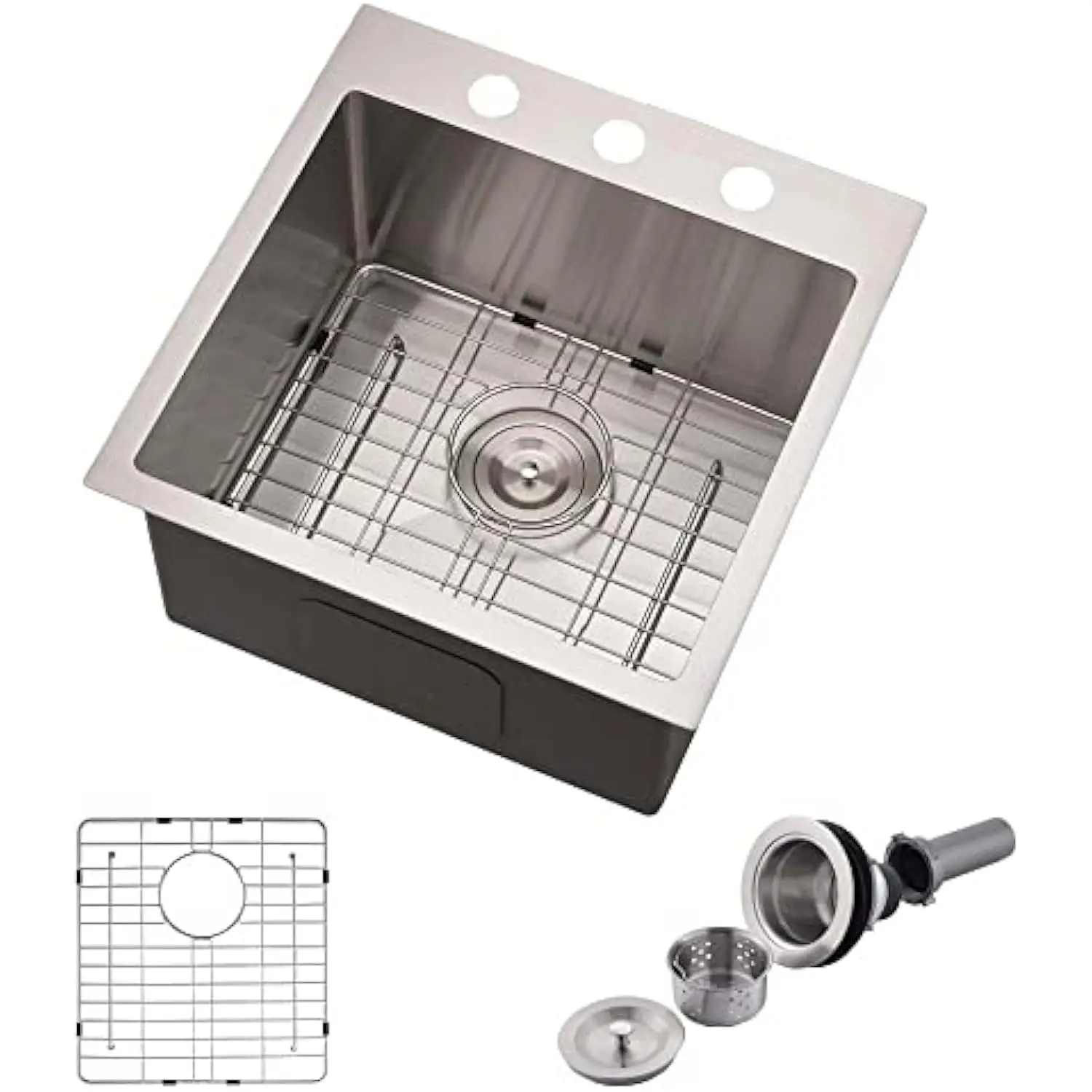 18 yn pratique Drop in Bar Sink - 18X18 Маленькие кухонные мокрые барные раковины, 16 калибра, нержавеющая сталь, одна чаша, мини-на открытый Rv Kitch
18 yn pratique Drop in Bar Sink - 18X18 Маленькие кухонные мокрые барные раковины, 16 калибра, нержавеющая сталь, одна чаша, мини-на открытый Rv Kitch