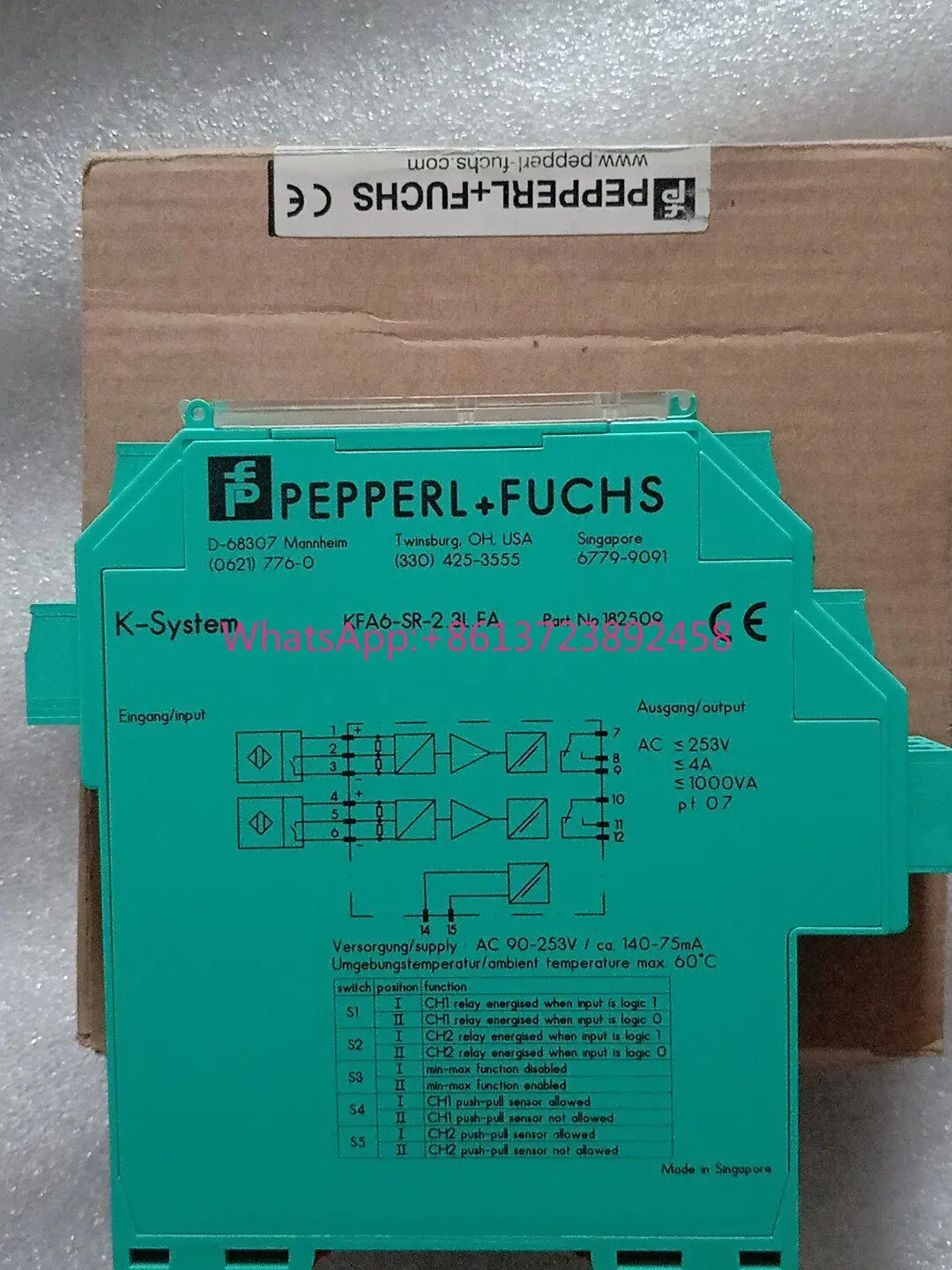 Brand new original imported Pepperl + Fuchs safety barrier kFA6-SR-2.3L.FA
Brand new original imported Pepperl + Fuchs safety barrier kFA6-SR-2.3L.FA