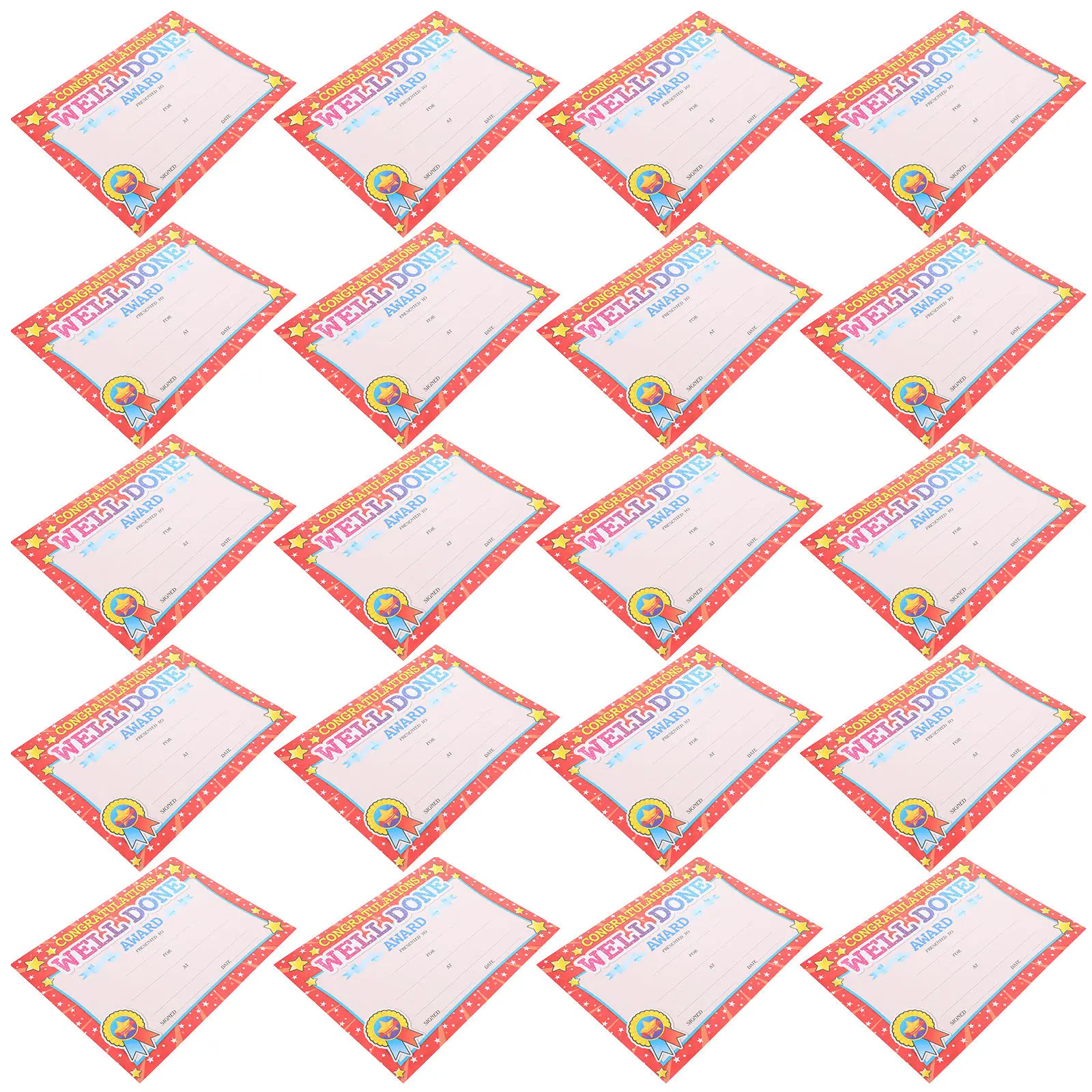 20Pcs Thick Adorable Award Certificates for Students English Learning Recognition Certificates Cartoon Theme Teaching
20Pcs Thick Adorable Award Certificates for Students English Learning Recognition Certificates Cartoon Theme Teaching