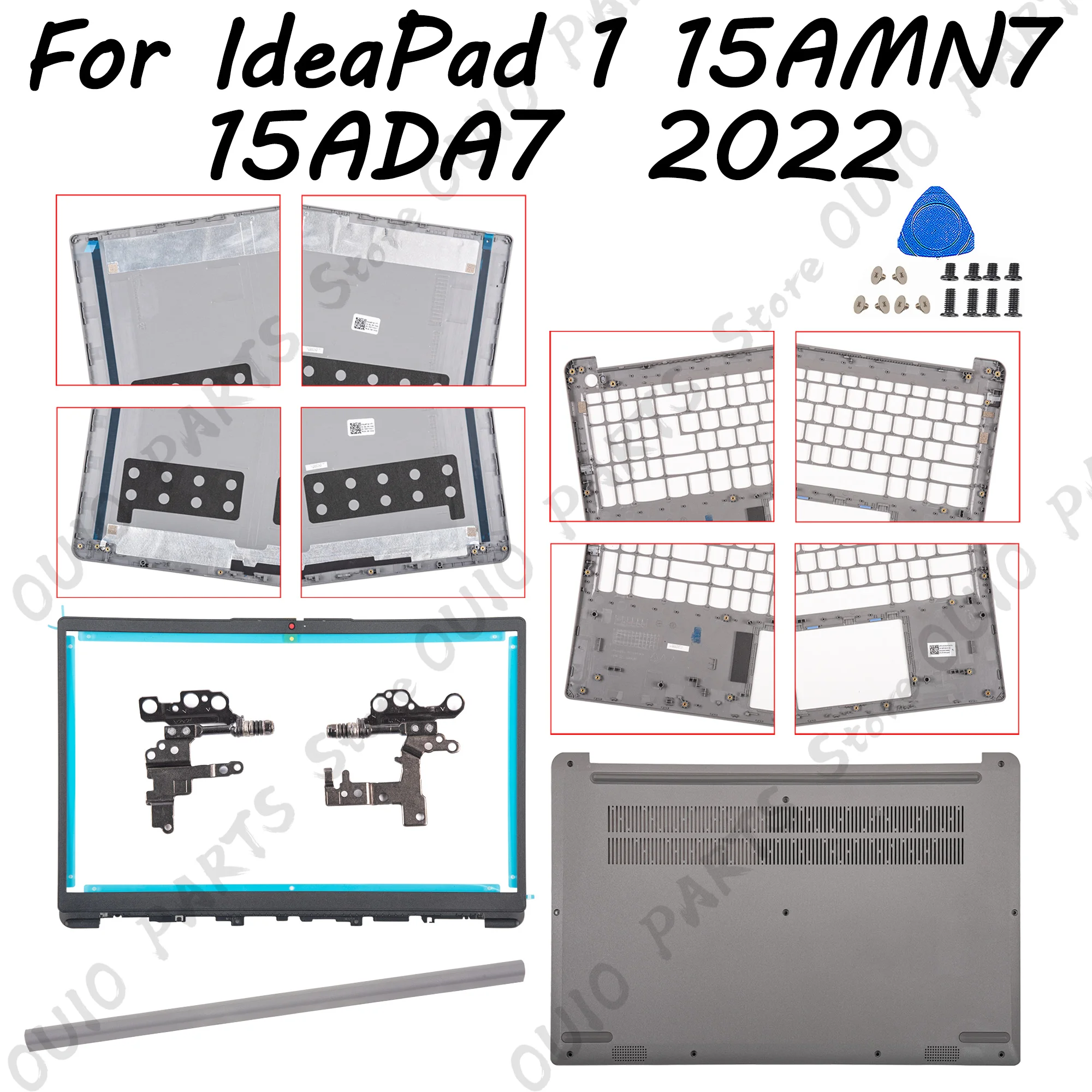 OUIO Parts For IdeaPad 1 15AMN7 1 15ADA7 2022 5CB1F36621 Plastic Top Lid/Front Frame/hinges Upper Lower 5CB1F36623 5CB1F36622
OUIO Parts For IdeaPad 1 15AMN7 1 15ADA7 2022 5CB1F36621 Plastic Top Lid/Front Frame/hinges Upper Lower 5CB1F36623 5CB1F36622