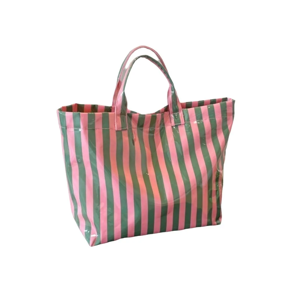 Portable Waterproof PVC Striped Tote Bag Stripe Shoulder Bag Transparent Jelly Bag Large Capacity Tote Pouch Armpit Bags Summer
Portable Waterproof PVC Striped Tote Bag Stripe Shoulder Bag Transparent Jelly Bag Large Capacity Tote Pouch Armpit Bags Summer