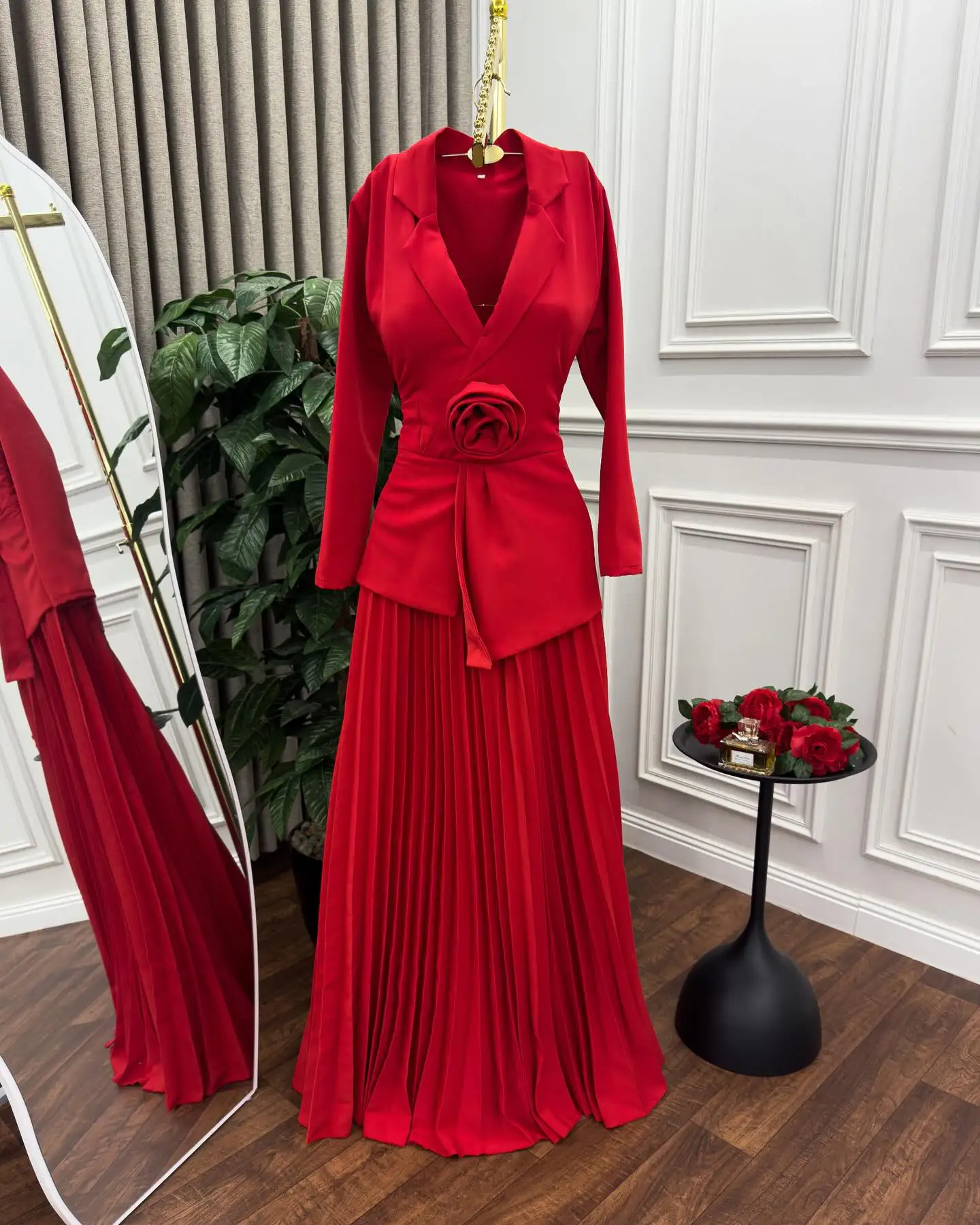 Customized Formal Jersey A-Line 3D Flowers Evening Dress New fashion Long Sleeves V-Neck Floor Length فساتين سهرة
Customized Formal Jersey A-Line 3D Flowers Evening Dress New fashion Long Sleeves V-Neck Floor Length فساتين سهرة