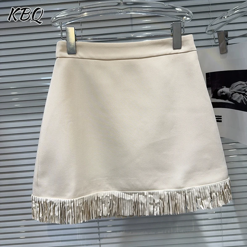 KBQ однотонные юбки трапециевидной формы с кисточками для женщин, высокая талия, темперамент, минималистичный шикарный дизайн, юбка женская зимняя новинка
KBQ однотонные юбки трапециевидной формы с кисточками для женщин, высокая талия, темперамент, минималистичный шикарный дизайн, юбка женская зимняя новинка