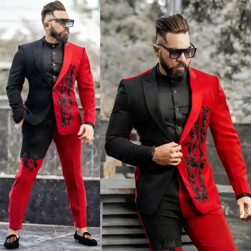 Spliced Men Suits 2 Pcs Blazer Pants Shawl Lapel Single Breasted Casual Prom Party Groom Tuxedo Custom Made Male Clothing
Spliced Men Suits 2 Pcs Blazer Pants Shawl Lapel Single Breasted Casual Prom Party Groom Tuxedo Custom Made Male Clothing